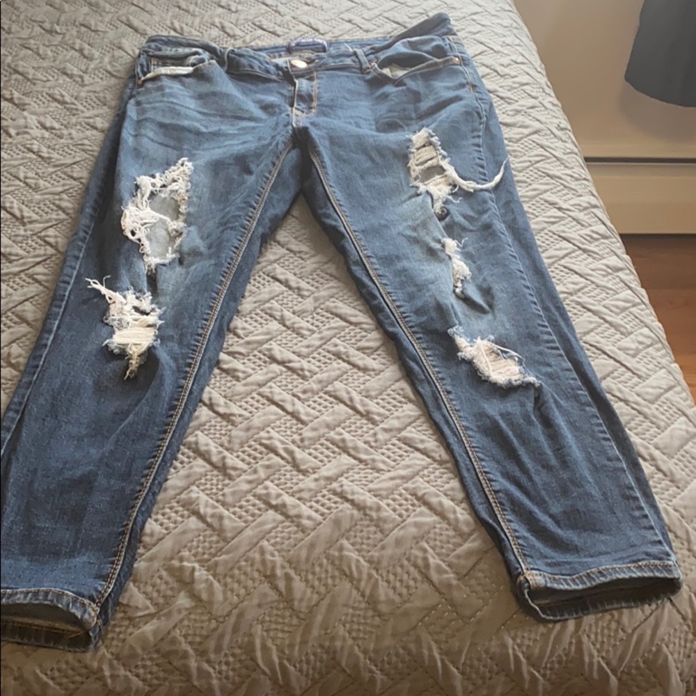Distressed jeans